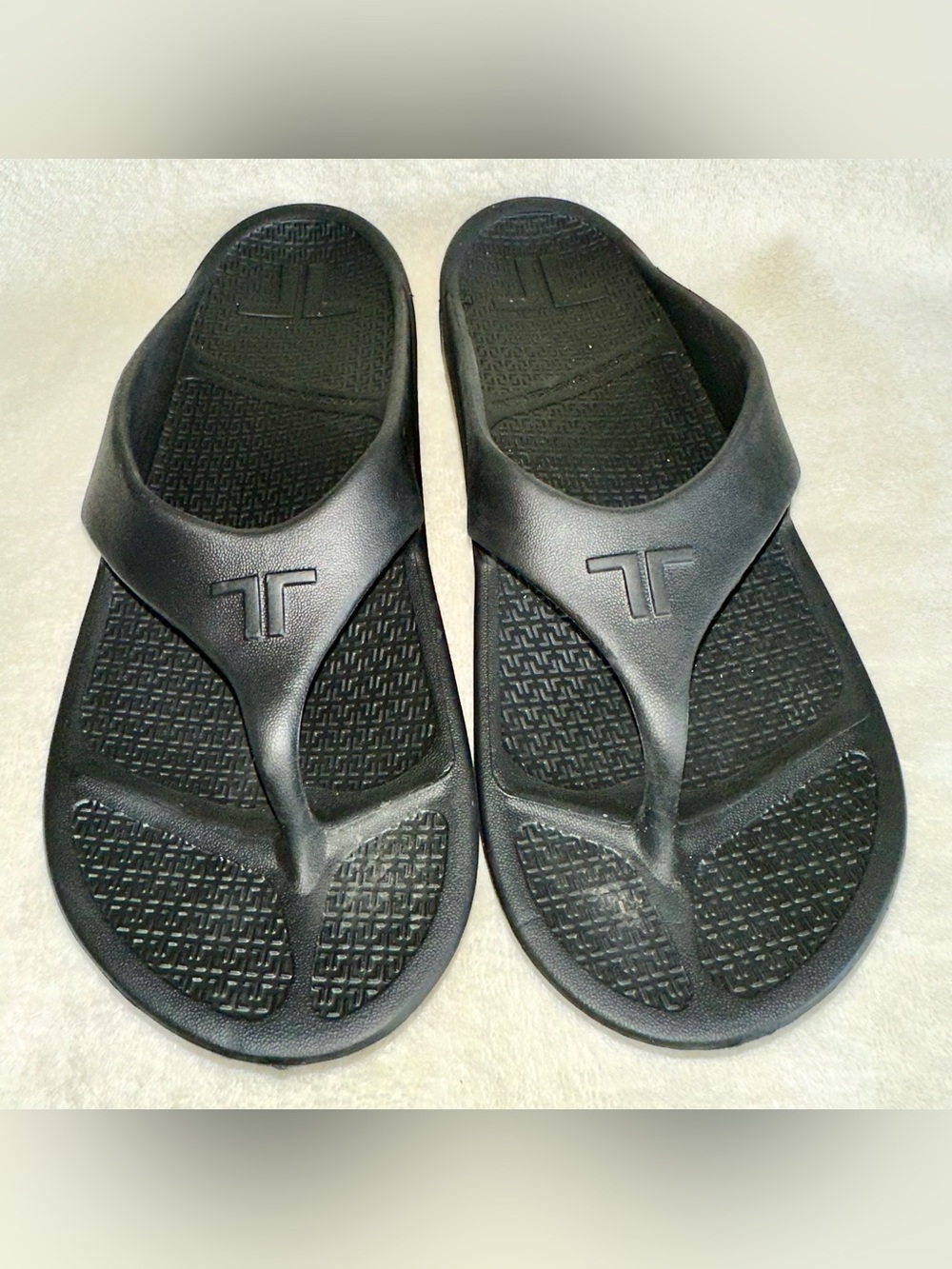 Telic Energy Recovery Flip Flops Black Mens 12 Made In USA Orthotic Sandals 2XL